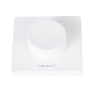 GloboStar® 71443 K1 Mi-BOXER Ασύρματο Επιτοίχιο Χειριστήριο Dimmer RF 2.4Ghz για όλα τα Μονόχρωμα Mi-BOXER Controller DC 3V 1 x CR2032 – IP20 Λευκό Μ8.5 x Π8.5 x Υ2.5cm – 5 Years Warranty