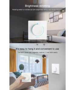 GloboStar® 71443 K1 Mi-BOXER Ασύρματο Επιτοίχιο Χειριστήριο Dimmer RF 2.4Ghz για όλα τα Μονόχρωμα Mi-BOXER Controller DC 3V 1 x CR2032 – IP20 Λευκό Μ8.5 x Π8.5 x Υ2.5cm – 5 Years Warranty