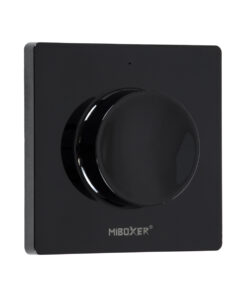 GloboStar® 71444 K1-B Mi-BOXER Ασύρματο Επιτοίχιο Χειριστήριο Dimmer RF 2.4Ghz για όλα τα Μονόχρωμα Mi-BOXER Controller DC 3V 1 x CR2032 – IP20 Μαύρο Μ8.5 x Π8.5 x Υ2.5cm – 5 Years Warranty