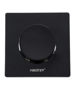 GloboStar® 71444 K1-B Mi-BOXER Ασύρματο Επιτοίχιο Χειριστήριο Dimmer RF 2.4Ghz για όλα τα Μονόχρωμα Mi-BOXER Controller DC 3V 1 x CR2032 – IP20 Μαύρο Μ8.5 x Π8.5 x Υ2.5cm – 5 Years Warranty
