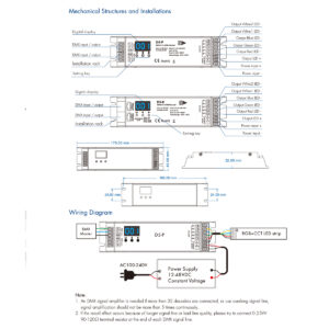 GloboStar® 71445 D5-P SKYDANCE DC DMX & RDM Dimmer High Speed Controller / Decoder 5 Καναλιών DC 12-48V 5 x 4A 192W – Max 20.5A 960W – IP20 Μ17.5 x Π4.5 x Υ3.5cm – 5 Years Warranty