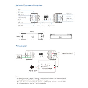 GloboStar® 71446 D1-L SKYDANCE DC DMX & RDM Dimmer High Speed Controller / Decoder 1 Καναλιού DC 12-24V 1 x 15.5A 360W – Max 15.5A 360W – IP20 Μ17 x Π5 x Υ2.5cm – 5 Years Warranty