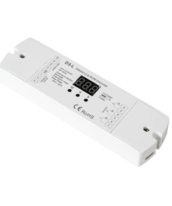 GloboStar® 71447 D3-L SKYDANCE DC DMX & RDM Dimmer High Speed Controller / Decoder 3 Καναλιών DC 12-24V 3 x 6A 144W – Max 18.5A 432W – IP20 Μ17 x Π5 x Υ2.5cm – 5 Years Warranty