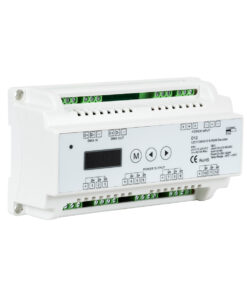 GloboStar® 71449 D12 SKYDANCE DC DMX & RDM Dimmer Din Rail Ράγας High Speed Controller / Decoder / Master 12 Καναλιών DC 12-24V 12 x 5A 120W – Max 60.5A 1440W – IP20 Μ15.5 x Π9 x Υ6cm – 5 Years Warranty