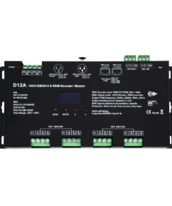 GloboStar® 71451 D12A SKYDANCE DC DMX & RDM Dimmer High Speed Controller / Decoder / Master 12 Καναλιών DC 12-24V 12 x 5A 120W – Max 60.5A 1440W – IP20 Μ25 x Π11.5 x Υ4cm – 5 Years Warranty