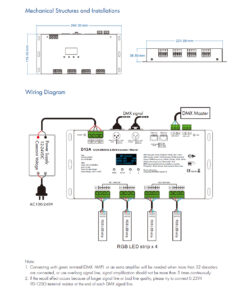 GloboStar® 71451 D12A SKYDANCE DC DMX & RDM Dimmer High Speed Controller / Decoder / Master 12 Καναλιών DC 12-24V 12 x 5A 120W – Max 60.5A 1440W – IP20 Μ25 x Π11.5 x Υ4cm – 5 Years Warranty