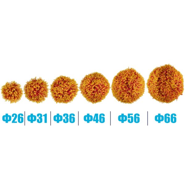GloboStar® 78515 Artificial – Συνθετικό Τεχνητό Διακοσμητικό Φυτό Θάμνος Πυξάρι Πορτοκαλί – Κίτρινο Φ36cm