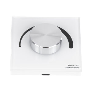 GloboStar® 71454 S1-K SKYDANCE AC Smart RF 2.4Ghz & Ροοστάτη – Push ON/OFF Triac Dimming AC100-240V σε AC100-240V 1 x 1.5A 360W – Max 1.5A 360W – IP20 – Λευκό Σώμα – Μ8.5 x Π8.5 x Υ5cm – 5 Years Warranty