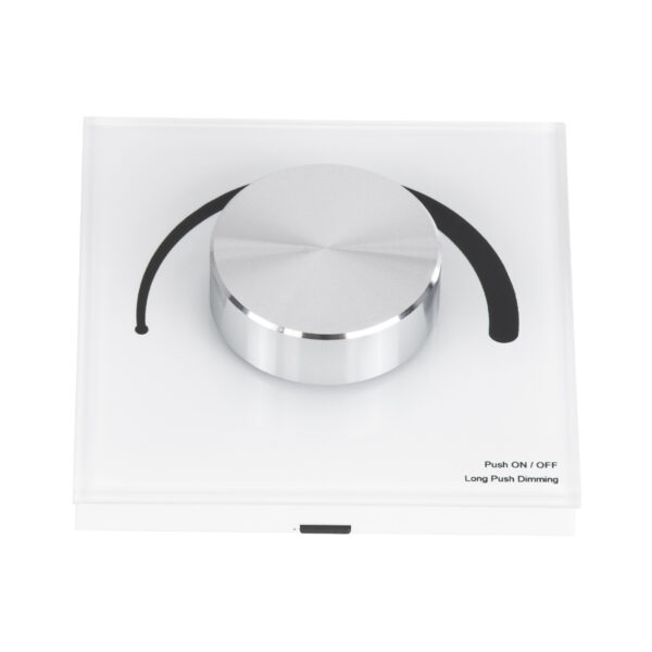 GloboStar® 71454 S1-K SKYDANCE AC Smart RF 2.4Ghz & Ροοστάτη – Push ON/OFF Triac Dimming AC100-240V σε AC100-240V 1 x 1.5A 360W – Max 1.5A 360W – IP20 – Λευκό Σώμα – Μ8.5 x Π8.5 x Υ5cm – 5 Years Warranty