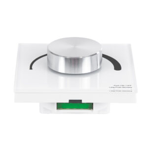 GloboStar® 71454 S1-K SKYDANCE AC Smart RF 2.4Ghz & Ροοστάτη – Push ON/OFF Triac Dimming AC100-240V σε AC100-240V 1 x 1.5A 360W – Max 1.5A 360W – IP20 – Λευκό Σώμα – Μ8.5 x Π8.5 x Υ5cm – 5 Years Warranty