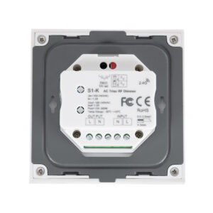 GloboStar® 71454 S1-K SKYDANCE AC Smart RF 2.4Ghz & Ροοστάτη – Push ON/OFF Triac Dimming AC100-240V σε AC100-240V 1 x 1.5A 360W – Max 1.5A 360W – IP20 – Λευκό Σώμα – Μ8.5 x Π8.5 x Υ5cm – 5 Years Warranty