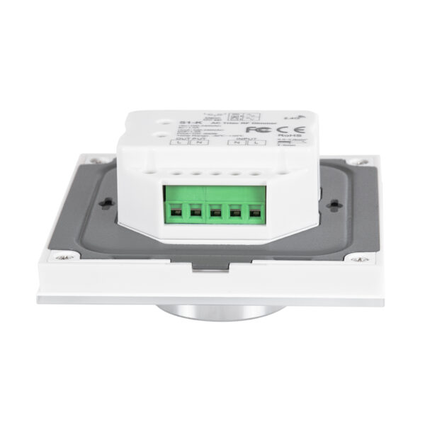 GloboStar® 71454 S1-K SKYDANCE AC Smart RF 2.4Ghz & Ροοστάτη – Push ON/OFF Triac Dimming AC100-240V σε AC100-240V 1 x 1.5A 360W – Max 1.5A 360W – IP20 – Λευκό Σώμα – Μ8.5 x Π8.5 x Υ5cm – 5 Years Warranty
