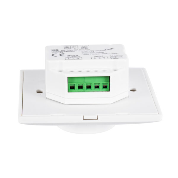 GloboStar® 71456 KS SKYDANCE AC Smart RF 2.4Ghz & Ροοστάτη Triac Dimming AC100-240V σε AC100-240V 1 x 1.5A 360W – Max 1.5A 360W – IP20 – Λευκό Σώμα – Μ8.5 x Π8.5 x Υ5.2cm – 5 Years Warranty