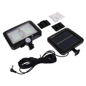 GloboStar® 71459 Αυτόνομος Ηλιακός Προβολέας LED SMD 10W 260lm με Ενσωματωμένη Μπαταρία 1200mAh – Φωτοβολταϊκό Πάνελ με Αισθητήρα Ημέρας-Νύχτας – PIR Αισθητήρα Κίνησης Αδιάβροχο IP65 Ψυχρό Λευκό 6000K