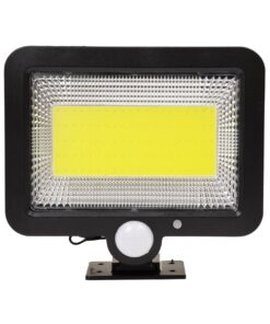 GloboStar® 71460 Αυτόνομος Ηλιακός Προβολέας LED 100 COB 20W 1200lm με Ενσωματωμένη Μπαταρία 2400mAh – Φωτοβολταϊκό Πάνελ με Αισθητήρα Ημέρας-Νύχτας – PIR Αισθητήρα Κίνησης Αδιάβροχο IP65 Ψυχρό Λευκό 6000K