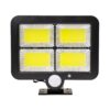GloboStar® 71462 Αυτόνομος Ηλιακός Προβολέας LED 128 4 x COB 30W 1600lm με Ενσωματωμένη Μπαταρία 2400mAh – Φωτοβολταϊκό Πάνελ με Αισθητήρα Ημέρας-Νύχτας – PIR Αισθητήρα Κίνησης Αδιάβροχο IP65 Ψυχρό Λευκό 6000K