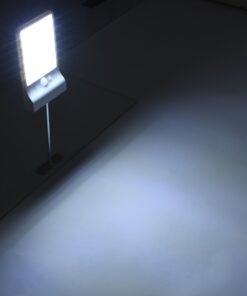 GloboStar® 71467 Αυτόνομο Ηλιακό Φωτιστικό Τοίχου Λευκό LED SMD 4W 550lm με Ενσωματωμένη Μπαταρία 2200mAh – Φωτοβολταϊκό Πάνελ – Βάση Στήριξης – Αισθητήρα Ημέρας-Νύχτας PIR Αισθητήρα Κίνησης Αδιάβροχο IP65 Ψυχρό Λευκό 6000K