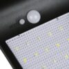 GloboStar® 71469 Αυτόνομο Ηλιακό Φωτιστικό Τοίχου Μαύρο LED SMD 4W 550lm με Ενσωματωμένη Μπαταρία 2200mAh – Φωτοβολταϊκό Πάνελ – Βάση Στήριξης – Αισθητήρα Ημέρας-Νύχτας PIR Αισθητήρα Κίνησης Αδιάβροχο IP65 Ψυχρό Λευκό 6000K