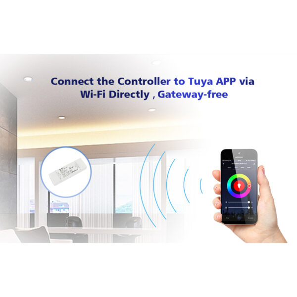 GloboStar® 71470 V5-L SKYDANCE DC WiFi & RF 2.4Ghz Dimmer High Speed Controller 5 Καναλιών DC 12-48V 5 x 6A 288W – Max 30A 1440W – IP20 Μ18 x Π5.7 x Υ2.8cm – 5 Years Warranty