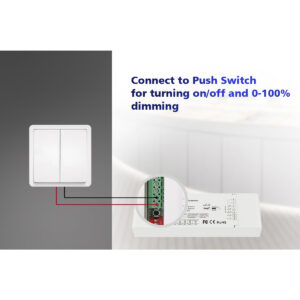 GloboStar® 71470 V5-L SKYDANCE DC WiFi & RF 2.4Ghz Dimmer High Speed Controller 5 Καναλιών DC 12-48V 5 x 6A 288W – Max 30A 1440W – IP20 Μ18 x Π5.7 x Υ2.8cm – 5 Years Warranty