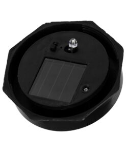 GloboStar® 71472 Αυτόνομο Ηλιακό Φωτιστικό LED SMD 1W 100lm με Ενσωματωμένη Μπαταρία 300mAh – Φωτοβολταϊκό Πάνελ με Αισθητήρα Ημέρας-Νύχτας Αδιάβροχο IP65 Φανάρι Κήπου Στρογγυλό Ψυχρό Λευκό 6000K