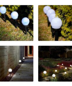 GloboStar® 71472 Αυτόνομο Ηλιακό Φωτιστικό LED SMD 1W 100lm με Ενσωματωμένη Μπαταρία 300mAh – Φωτοβολταϊκό Πάνελ με Αισθητήρα Ημέρας-Νύχτας Αδιάβροχο IP65 Φανάρι Κήπου Στρογγυλό Ψυχρό Λευκό 6000K