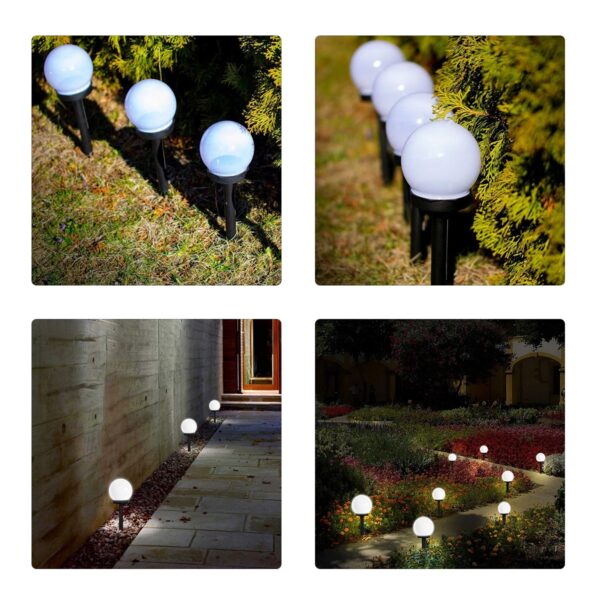 GloboStar® 71471 Αυτόνομο Ηλιακό Φωτιστικό LED SMD 1W 95lm με Ενσωματωμένη Μπαταρία 300mAh – Φωτοβολταϊκό Πάνελ με Αισθητήρα Ημέρας-Νύχτας Αδιάβροχο IP65 Φανάρι Κήπου Στρογγυλό Θερμό Λευκό 3000K