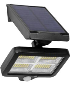 GloboStar® 71483 Αυτόνομος Ηλιακός Προβολέας LED SMD 20W 1500lm με Ενσωματωμένη Μπαταρία 2400mAh – Φωτοβολταϊκό Πάνελ με Αισθητήρα Ημέρας-Νύχτας – PIR Αισθητήρα Κίνησης και Ασύρματο Χειριστήριο IR Αδιάβροχο IP65 Ψυχρό Λευκό 6000K