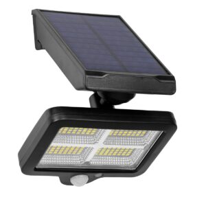 GloboStar® 71483 Αυτόνομος Ηλιακός Προβολέας LED SMD 20W 1500lm με Ενσωματωμένη Μπαταρία 2400mAh – Φωτοβολταϊκό Πάνελ με Αισθητήρα Ημέρας-Νύχτας – PIR Αισθητήρα Κίνησης και Ασύρματο Χειριστήριο IR Αδιάβροχο IP65 Ψυχρό Λευκό 6000K
