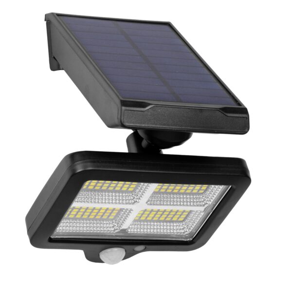 GloboStar® 71483 Αυτόνομος Ηλιακός Προβολέας LED SMD 20W 1500lm με Ενσωματωμένη Μπαταρία 2400mAh – Φωτοβολταϊκό Πάνελ με Αισθητήρα Ημέρας-Νύχτας – PIR Αισθητήρα Κίνησης και Ασύρματο Χειριστήριο IR Αδιάβροχο IP65 Ψυχρό Λευκό 6000K