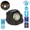 GloboStar® 71484 Αυτόνομο Ηλιακό Φωτιστικό LED SMD 1W 100lm με Ενσωματωμένη Μπαταρία 600mAh – Φωτοβολταϊκό Πάνελ με Αισθητήρα Ημέρας-Νύχτας Αδιάβροχο IP65 Διακοσμητική Πέτρα – Βράχος Κήπου Ψυχρό Λευκό 6000K