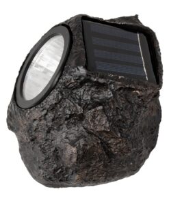 GloboStar® 71484 Αυτόνομο Ηλιακό Φωτιστικό LED SMD 1W 100lm με Ενσωματωμένη Μπαταρία 600mAh – Φωτοβολταϊκό Πάνελ με Αισθητήρα Ημέρας-Νύχτας Αδιάβροχο IP65 Διακοσμητική Πέτρα – Βράχος Κήπου Ψυχρό Λευκό 6000K