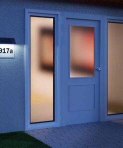 GloboStar® 71485 Αυτόνομο Ηλιακό Φωτιστικό LED SMD 1W 100lm με Ενσωματωμένη Μπαταρία 600mAh – Φωτοβολταϊκό Πάνελ με Αισθητήρα Ημέρας-Νύχτας για Αρίθμηση Διεύθυνσης Δρόμου Αδιάβροχο IP65 Ψυχρό Λευκό 6000K