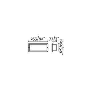 Faro Barcelona LISO Χωνευτό Φωτιστικό Τοίχου, IP44 Χωρίς Flash Box, Μαύρου Χρώματος- 71491