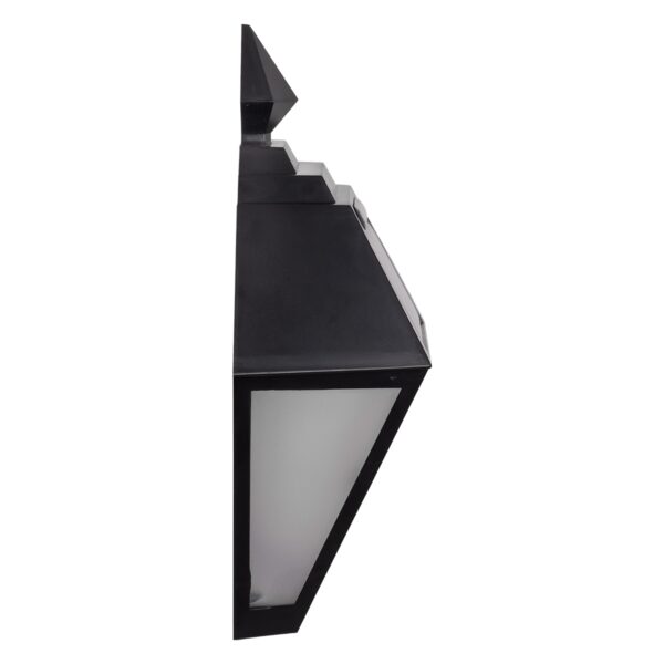 GloboStar® 71494 Αυτόνομο Ηλιακό Φωτιστικό Τοίχου Μαύρο LED SMD 1W 40lm με Ενσωματωμένη Μπαταρία 600mAh – Φωτοβολταϊκό Πάνελ με Αισθητήρα Ημέρας-Νύχτας IP65 Ψυχρό Λευκό 6000K