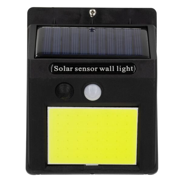 GloboStar® 71495 Αυτόνομο Ηλιακό Φωτιστικό LED COB 10W 1000lm με Ενσωματωμένη Μπαταρία 1200mAh – Φωτοβολταϊκό Πάνελ με Αισθητήρα Ημέρας-Νύχτας και PIR Αισθητήρα Κίνησης Αδιάβροχο IP65 Ψυχρό Λευκό 6000K