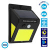 GloboStar® 71496 Αυτόνομο Ηλιακό Φωτιστικό LED COB 12W 1200lm με Ενσωματωμένη Μπαταρία 1200mAh – Φωτοβολταϊκό Πάνελ με Αισθητήρα Ημέρας-Νύχτας και PIR Αισθητήρα Κίνησης Αδιάβροχο IP65 Ψυχρό Λευκό 6000K