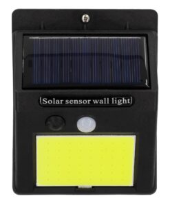 GloboStar® 71496 Αυτόνομο Ηλιακό Φωτιστικό LED COB 12W 1200lm με Ενσωματωμένη Μπαταρία 1200mAh – Φωτοβολταϊκό Πάνελ με Αισθητήρα Ημέρας-Νύχτας και PIR Αισθητήρα Κίνησης Αδιάβροχο IP65 Ψυχρό Λευκό 6000K