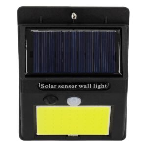 GloboStar® 71496 Αυτόνομο Ηλιακό Φωτιστικό LED COB 12W 1200lm με Ενσωματωμένη Μπαταρία 1200mAh – Φωτοβολταϊκό Πάνελ με Αισθητήρα Ημέρας-Νύχτας και PIR Αισθητήρα Κίνησης Αδιάβροχο IP65 Ψυχρό Λευκό 6000K