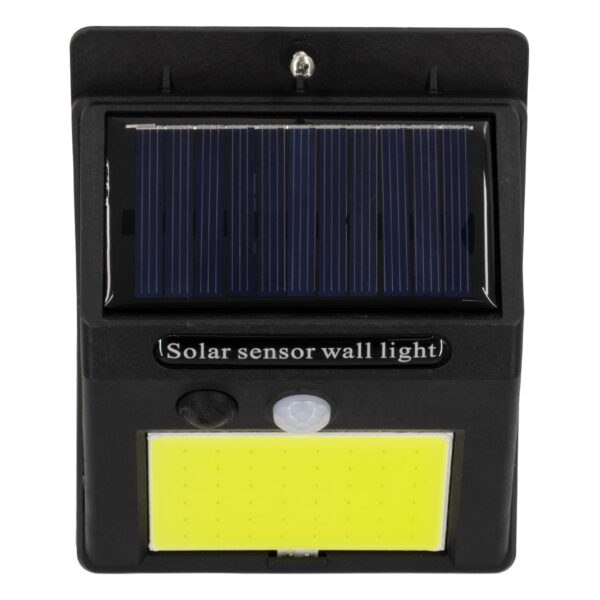 GloboStar® 71496 Αυτόνομο Ηλιακό Φωτιστικό LED COB 12W 1200lm με Ενσωματωμένη Μπαταρία 1200mAh – Φωτοβολταϊκό Πάνελ με Αισθητήρα Ημέρας-Νύχτας και PIR Αισθητήρα Κίνησης Αδιάβροχο IP65 Ψυχρό Λευκό 6000K