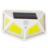 GloboStar® 71497 Αυτόνομο Ηλιακό Φωτιστικό LED COB 10W 1000lm με Ενσωματωμένη Μπαταρία 1200mAh – Φωτοβολταϊκό Πάνελ με Αισθητήρα Ημέρας-Νύχτας και PIR Αισθητήρα Κίνησης Αδιάβροχο IP65 Ψυχρό Λευκό 6000K