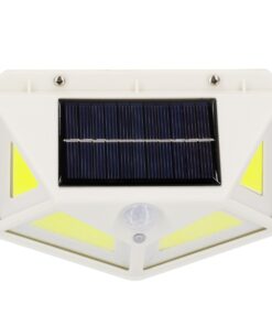 GloboStar® 71497 Αυτόνομο Ηλιακό Φωτιστικό LED COB 10W 1000lm με Ενσωματωμένη Μπαταρία 1200mAh – Φωτοβολταϊκό Πάνελ με Αισθητήρα Ημέρας-Νύχτας και PIR Αισθητήρα Κίνησης Αδιάβροχο IP65 Ψυχρό Λευκό 6000K