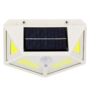 GloboStar® 71497 Αυτόνομο Ηλιακό Φωτιστικό LED COB 10W 1000lm με Ενσωματωμένη Μπαταρία 1200mAh – Φωτοβολταϊκό Πάνελ με Αισθητήρα Ημέρας-Νύχτας και PIR Αισθητήρα Κίνησης Αδιάβροχο IP65 Ψυχρό Λευκό 6000K