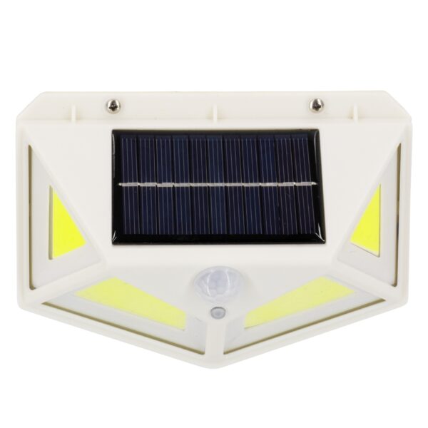 GloboStar® 71497 Αυτόνομο Ηλιακό Φωτιστικό LED COB 10W 1000lm με Ενσωματωμένη Μπαταρία 1200mAh – Φωτοβολταϊκό Πάνελ με Αισθητήρα Ημέρας-Νύχτας και PIR Αισθητήρα Κίνησης Αδιάβροχο IP65 Ψυχρό Λευκό 6000K