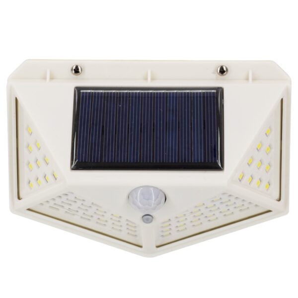 GloboStar® 71498 Αυτόνομο Ηλιακό Φωτιστικό LED SMD 10W 1000lm με Ενσωματωμένη Μπαταρία 1200mAh – Φωτοβολταϊκό Πάνελ με Αισθητήρα Ημέρας-Νύχτας και PIR Αισθητήρα Κίνησης Αδιάβροχο IP65 Ψυχρό Λευκό 6000K
