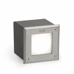 Faro Barcelona LED-18 Χωνευτό INOX Τετράγωνο Φωτιστικό LED Εξωτερικών Χώρων 3000K – 71499N
