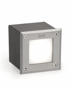 Faro Barcelona LED-18 Χωνευτό INOX Τετράγωνο Φωτιστικό LED Εξωτερικών Χώρων 3000K – 71499N