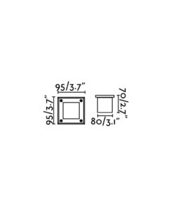 Faro Barcelona LED-18 Χωνευτό INOX Τετράγωνο Φωτιστικό LED Εξωτερικών Χώρων 3000K – 71499N