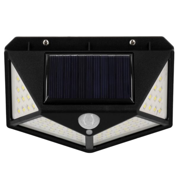 GloboStar® 71499 Αυτόνομο Ηλιακό Φωτιστικό LED SMD 10W 1000lm με Ενσωματωμένη Μπαταρία 1200mAh – Φωτοβολταϊκό Πάνελ με Αισθητήρα Ημέρας-Νύχτας και PIR Αισθητήρα Κίνησης Αδιάβροχο IP65 Ψυχρό Λευκό 6000K