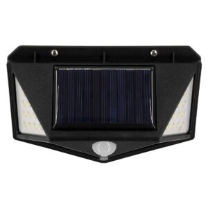 GloboStar® 71499 Αυτόνομο Ηλιακό Φωτιστικό LED SMD 10W 1000lm με Ενσωματωμένη Μπαταρία 1200mAh – Φωτοβολταϊκό Πάνελ με Αισθητήρα Ημέρας-Νύχτας και PIR Αισθητήρα Κίνησης Αδιάβροχο IP65 Ψυχρό Λευκό 6000K